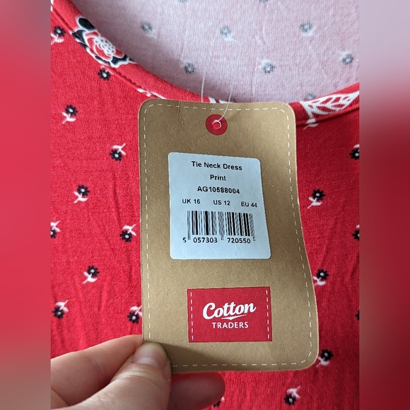 Red Cotton Traders Boho/Bohemian Dress Size 16 - Picture 11 of 15